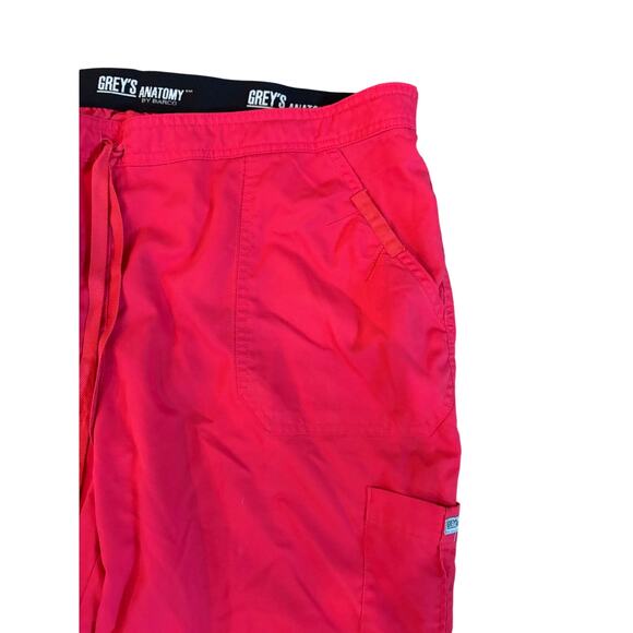 Greys Anatomy by Barco Scrub Pants 2XL Blue & Red Drawstring Waist Womens Lot 2 - Picture 7 of 12